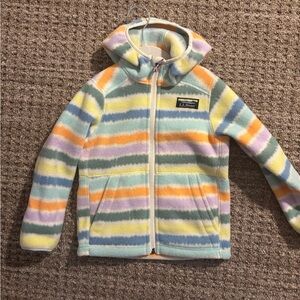 L.L. Bean Kids Pastel Striped Fleece Hoodie